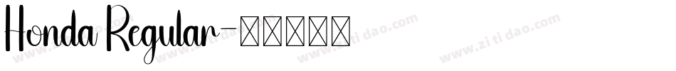 Honda Regular字体转换